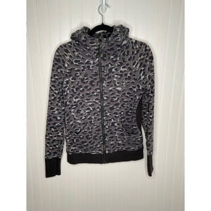 Lululemon Scuba Hoodie III
Jacket Size 8 Gray Black Leopard Print French Terry